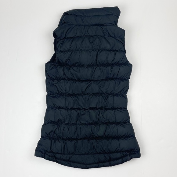 Athleta Black Asymmetrical Zipper Down Puffy Vest XXS - Picture 3 of 4